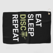 睡眠食べディスクのゴルフリピート ゴルフタオル (横)