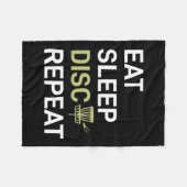 睡眠食べディスクのゴルフリピート フリースブランケット (正面(横))