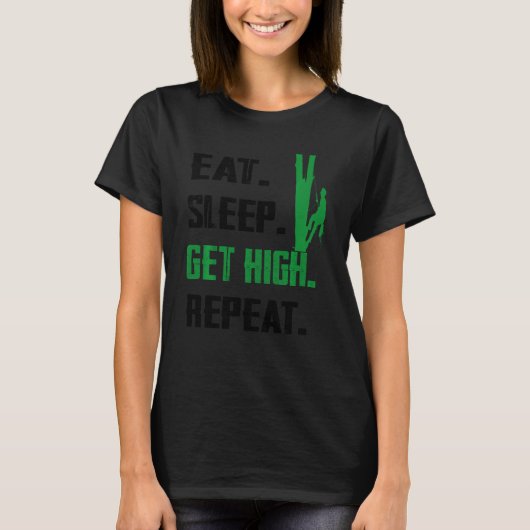 睡眠食べハイリピートArborist Lumberjack Funn Tシャツ (正面)