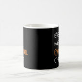睡眠食べバスケットボールのリピーター コーヒーマグカップ (中央)