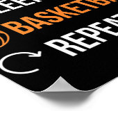 睡眠食べバスケットボールのリピーター ポスター (角)