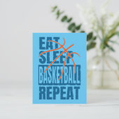 睡眠食べバスケットボール ポストカード (スタンド正面)