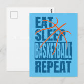睡眠食べバスケットボール ポストカード (正面/裏面)