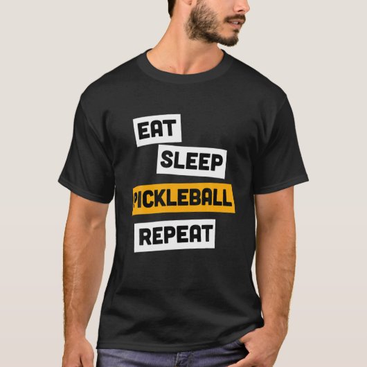 睡眠食べビデオゲーム繰り返しゲーマーギフト男性女性B Tシャツ (正面)