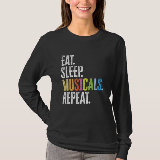 睡眠食べミュージカルスREPEAT俳優AV歌手 Tシャツ (正面)