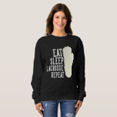 睡眠食べラクロスリピーター少年ラックススポーツチームGam スウェットシャツ (正面フル)