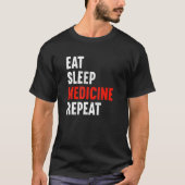 睡眠食べ医リポート医師Medic D Tシャツ (正面)