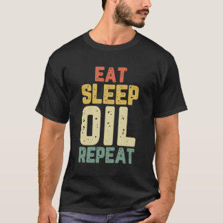 睡眠食べ必須油リピートアロマセラピーおもしろい Tシャツ