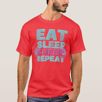 睡眠食べ応援リピーター応援チアール Tシャツ