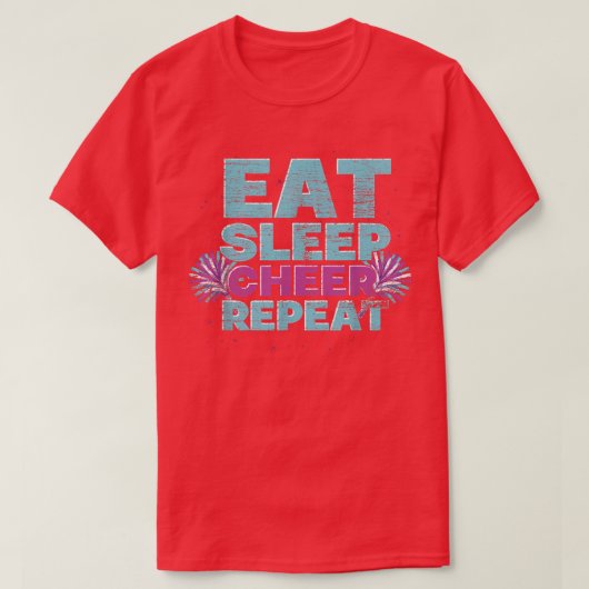 睡眠食べ応援リピーター応援チアール Tシャツ (デザイン正面)