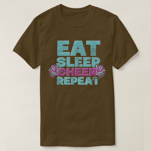 睡眠食べ応援リピーター応援チアール Tシャツ (デザイン正面)