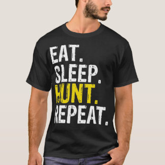 睡眠食べ狩りリピート狩りハンターギフト Tシャツ