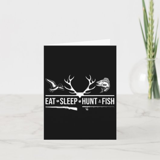 睡眠食べ狩り魚おもしろい狩り魚釣り図 カード (正面)