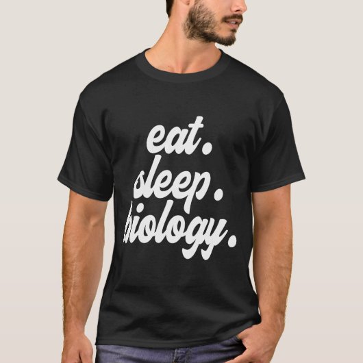 睡眠食べ生物学 Tシャツ (正面)