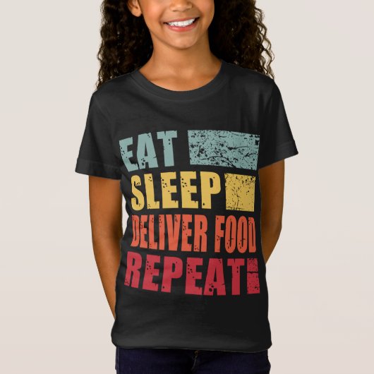 睡眠食べ繰り返し Tシャツ (正面)