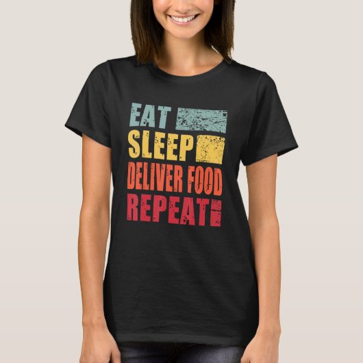 睡眠食べ繰り返し Tシャツ (正面)