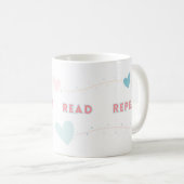 睡眠食べ読繰り返しマググ コーヒーマグカップ (正面右)