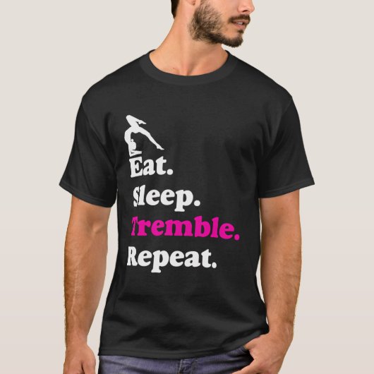 睡眠食べ震動リピート曲技体操ギル Tシャツ (正面)