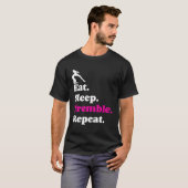睡眠食べ震動リピート曲技体操ギル Tシャツ (正面フル)