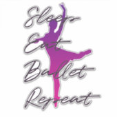 睡眠、バ食べレエ、リピート シール (正面)