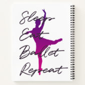 睡眠、バ食べレエ、リピート ノートブック (裏面)