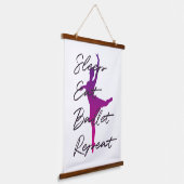 睡眠、バ食べレエ、リピート 吊り下げ型タペストリー (傾斜あり)