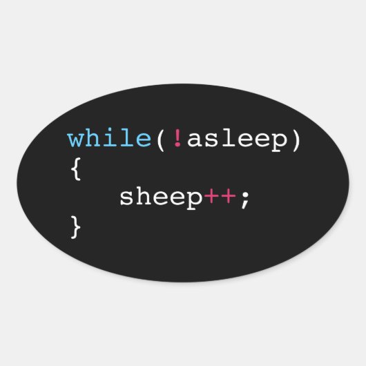 睡眠 楕円形シール (正面)