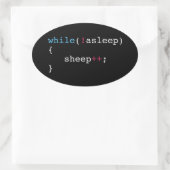 睡眠 楕円形シール (バッグ)