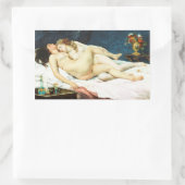 睡眠 長方形シール (バッグ)