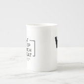 -睡眠- 3月を食べて下さい-マグを繰り返して下さい ボーンチャイナマグカップ (正面)