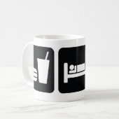 睡眠ATVを食べて下さい コーヒーマグカップ (正面左)