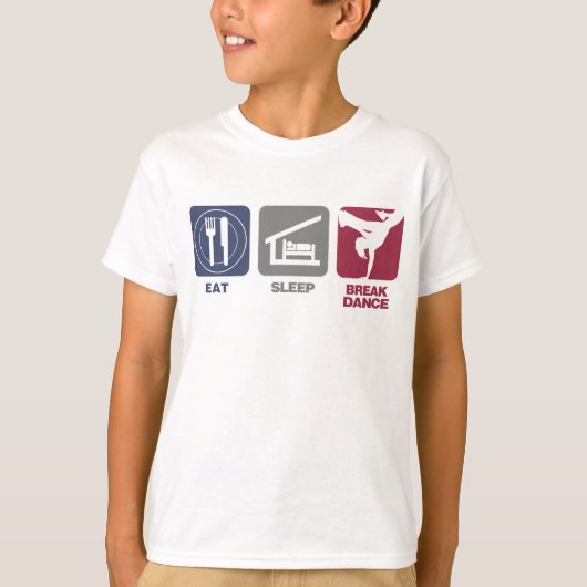 睡眠Breakdance -女の子--を食べて下さい Tシャツ (正面)