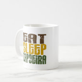 睡眠Capoeira 1を食べて下さい コーヒーマグカップ (正面左)