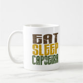睡眠Capoeira 1を食べて下さい コーヒーマグカップ (左)