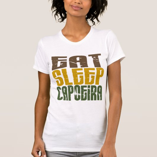 睡眠Capoeira 1を食べて下さい Tシャツ (正面)