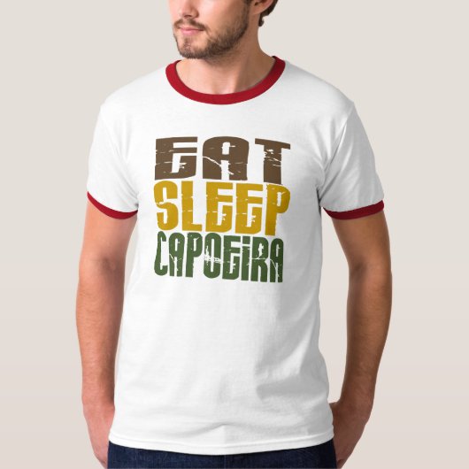 睡眠Capoeira 1.1を食べて下さい Tシャツ (正面)