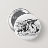 睡眠Gryphon 缶バッジ (正面&裏面)