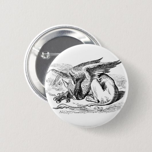 睡眠Gryphon 缶バッジ (正面&裏面)