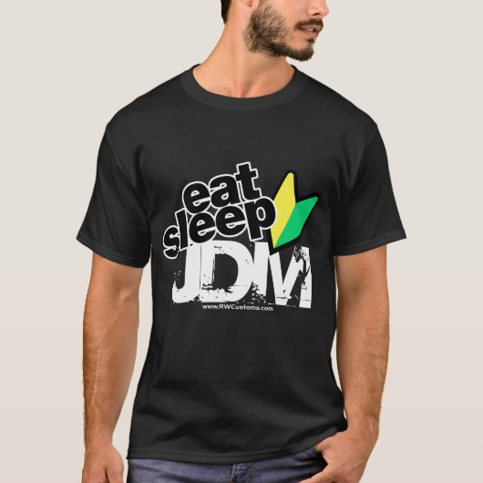 睡眠JDMを食べて下さい Tシャツ (正面)
