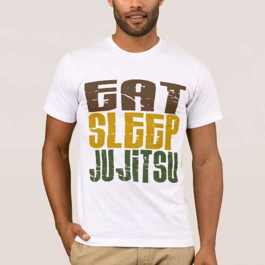 睡眠Ju Jitsu 1を食べて下さい Tシャツ (正面)