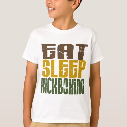 睡眠Kickboxing 1を食べて下さい Tシャツ (正面)