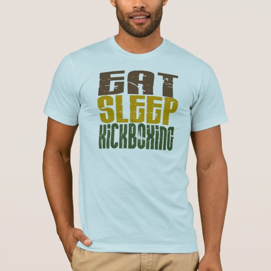 睡眠Kickboxing 1.1を食べて下さい Tシャツ (正面)