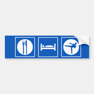 睡眠Kung Fuを食べて下さい バンパーステッカー