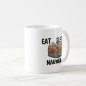 睡眠NARWHALSを食べて下さい コーヒーマグカップ (正面右)