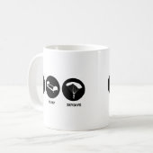 睡眠SkyDiveを食べて下さい コーヒーマグカップ (正面左)