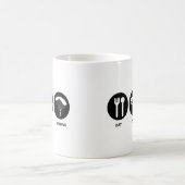 睡眠SkyDiveを食べて下さい コーヒーマグカップ (中央)