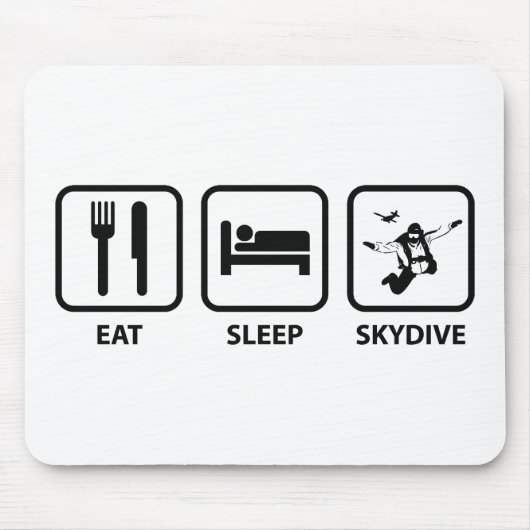 睡眠Skydiveを食べて下さい マウスパッド (正面)