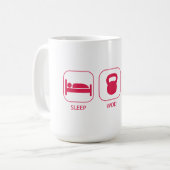 睡眠WODのベーコン-トレーニングおよび重量挙げ コーヒーマグカップ (正面左)