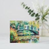 睡蓮とガーデン・ブリッジの人々 シーズンポストカード (スタンド正面)