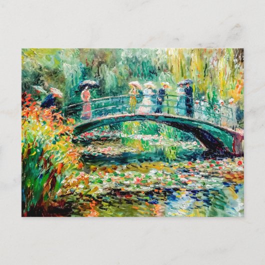 睡蓮とガーデン・ブリッジの人々 シーズンポストカード (正面)